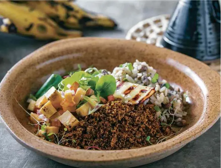  ?? Mario Rodrigues/Divulgação ?? Paçoca de carne de sol com baião de dois do Fitó, que serve cozinha piauiense