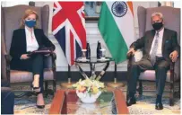  ?? PHOTO: TWITTER ?? External Affairs Minister S Jaishankar took up the matter with his UK counterpar­t Liz Truss (left) in a meeting in New York