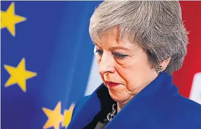  ?? (AP) ?? Theresa May. La primera ministra británica afirmó que se van de la UE, pero no de Europa.