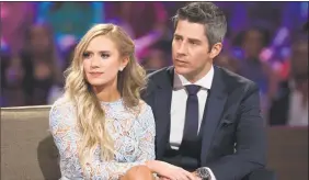 ??  ?? This image released by ABC shows Lauren Burnham and Arie Luyendyk Jr. on “The Bachelor: After the Final Rose.”