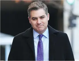  ?? MANDEL NGAN / AFP / GETTY IMAGES ?? CNN reporter Jim Acosta arrives at U.S. District Court in Washington on Friday, where a judge ruled he should be allowed access to the White House after being banned.