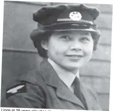  ??  ?? Linda at 28 years old when she enrolled in the WAAF in 1943.