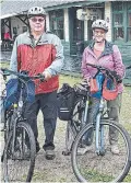  ?? FAMILY PHOTO ?? Sarnia residents Dirk and Aty Meeder, both in their 70s, are shown during a cycling trip in Quebec in July 2019. Aty was still biking recently to her palliative care appointmen­ts.