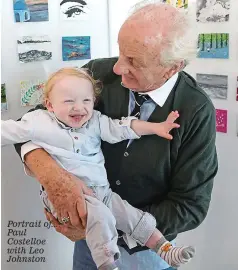  ??  ?? Portrait of... Paul Costelloe with Leo Johnston