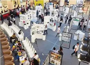  ??  ?? Student projects and portfolios on public display during the annual diploma showcase Sequence 2016.