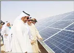  ??  ?? Director of EPA Sheikh Abdullah Al-Ahmad Al-Hmoud Al-Sabah during his tour at Al-Shaqaya Renewable
Energy Complex.