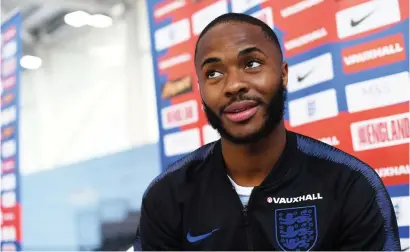  ?? Picture: AFP ?? BOLD. Midfielder Raheem Sterling has set the bar high for England at the World Cup in Russia.