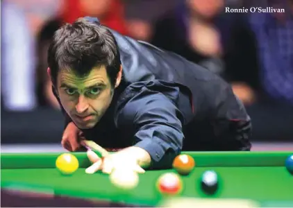  ??  ?? Ronnie O’Sullivan