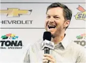  ??  ?? Dale Earnhardt Jr., meeting the media Sunday, said he is optimistic about NASCAR’s future.