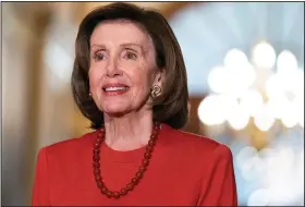  ?? (File Photo/AP/Jacquelyn Martin) ?? Speaker of the House Nancy Pelosi, D-Calif., is seen Nov. 17 on Capitol Hill in Washington.