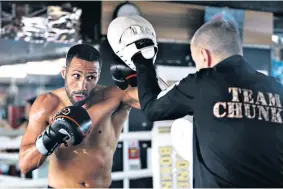  ??  ?? In shape: James Degale says he feels physically ‘fantastic’ despite having to train smarter and less often than before