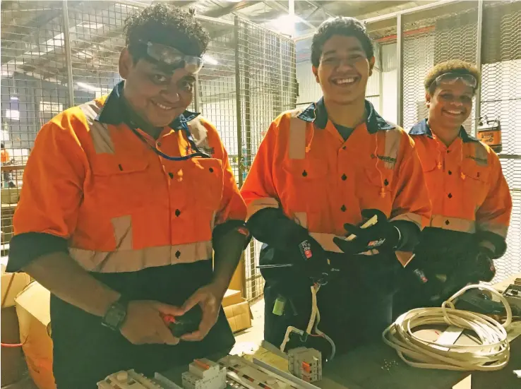  ?? Photo: Laisa Lui ?? Aquaheat South Pacific stock manager, Susana Lewe (left) with Lusiana Malani and Selina Grace at their work station on May 5,2022.