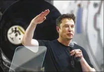  ?? MARIO TAMA / GETTY IMAGES ?? The SEC contends that Elon Musk falsely claimed in an Aug. 7 statement on Twitter that funding had been secured for Tesla Inc. to go private at $420 per share. Musk has more than 22 million followers on Twitter.