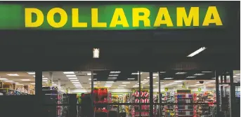  ?? CARLO ALLEGRI/REUTERS ?? With more than 1,300 stores in the country, Dollarama is the largest discount chain in Canada, and heir to the legacy of five-and-dime stores of decades past.