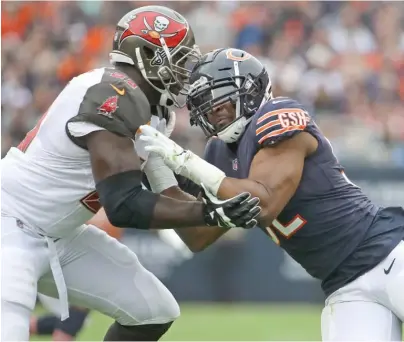  ?? GETTY IMAGES (ABOVE), AP ?? Star linebacker Khalil Mack (above) and wide receiver Allen Robinson (right) missed the Bears’ last two games, but they could return Sunday against the Lions if there are no setbacks in practice this week.