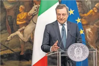  ?? EFE ?? Mario Draghi, presidente del Consejo de Ministros de Italia.