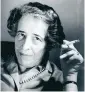  ??  ?? Politiska filosofen Hannah Arendt.