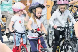  ??  ?? Getting started Glenboig’s youngest residents can take part in Bikeabilit­y courses