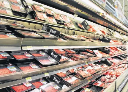  ?? 123RF ?? Meat and poultry products are among those set for price increases next year.