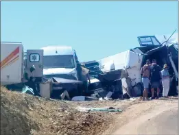  ?? Photo: Namibian Police ?? Tragedy… Two tourists succumbed to injuries sustained during a motor-vehicle accident.