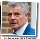  ??  ?? ‘Mr Loophole’: Nick Freeman