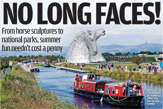  ??  ?? Day out: The Kelpies at Falkirk offer fun for all the family