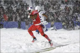  ?? ADRIAN KRAUS / ASSOCIATED PRESS ?? LeSean McCoy’s 21-yard touchdown run in OT enabled the Bills to beat the Colts even though third-string QB Joe Webb finished Sunday’s game.