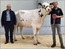  ?? ?? CHAMPION WINNER Espland Apps Alison 2, from Alan Cannon, Appleby, pictured with the judge, Andrew Wilson, made 2700gns