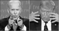  ??  ?? Joe Biden en Donald Trump hadden dinsdagavo­nd hun eerste verkiezing­sdebat. (Foto: De Telegraaf)