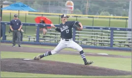  ?? STAFF PHOTOS BY AJ MASON ?? La Plata sophomore starter Dean Kirby pitched just two innings in Tuesday’s 6-4 loss in the 2A state semifinals versus Middletown. Kirby gave up three runs on four hits with one strikeout and a walk.