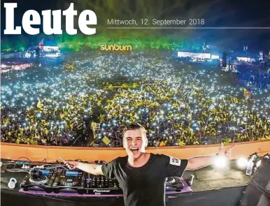  ??  ?? Superstar in Gastein: Martin Garrix ist im Anflug