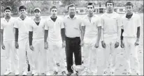  ??  ?? Champions – Weera Keppetipol­a Central Akuramboda. Standing from left Suranga Sampath, Shanuka Gihan, Pulitha Wijeratne, Dhanushka Amarasena, A.M. Susantha (MIC), Sachith Kohona (C), Rasika Dilan, Asela Lakshitha.