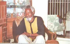  ??  ?? Back in the day . . . Mr Fred Gasho poses for a photograph in Oliver Mtukudzi’s Norton home