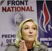  ??  ?? Le Pen: “far-left with La Marseillai­se thrown in”