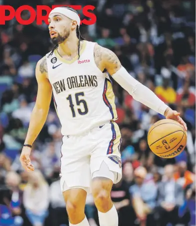  ?? Ap / derick hingle ?? José Alvarado durante un reciente partido de los Pelicans. El armador quiere participar en el próximo Juego de Estrellas en Ascenso de la NBA.