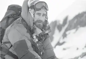  ??  ?? Jake Gyllenhaal in Everest, which took years to hit the big screen.