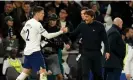  ?? Photograph: Andrew Matthews/PA ?? ‘If Antonio Conte trusts in you, it’s a big thing.’ Matt Doherty shakes hands with his manager after Tottenham’s victory against Everton on 15 October.