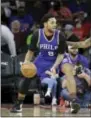 ?? THE ASSOCIATED PRESS FILE ?? With the 76ers reportedly entertaini­ng trade offers for Jahlil Okafor, the center was left home when the team traveled to North Carolina for Monday night’s game against Charlotte.
