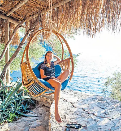  ?? ?? g In the swing: gaze out over the cerulean blue waters by Hotel Villa Mahal in Kalkan…
j … or dive in and marvel at Turkey’s underwater paradise