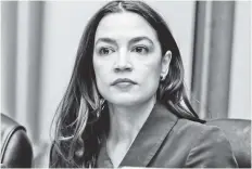  ?? ?? COME ON: Rep. Alexandria Ocasio-Cortez sparred Wednesday on Capitol Hill with a witness giving testimony to a House committee over the semantics of the acronym RICO.