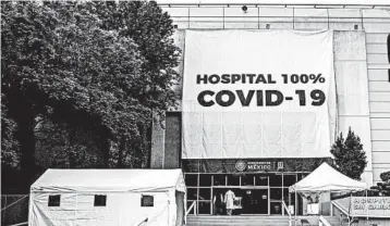  ?? MEGHAN DHALIWAL/THE NEW YORK TIMES ?? Dr. Carlos Mac Gregor Hospital in Mexico City is one of the city designated hospitals for COVD-19 patients.
