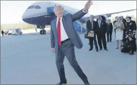  ?? AP photo ?? U. S. President Donald Trump waves in front of the Boeing 787 Dreamliner while visiting the Boeing South Carolina facility in North Charleston.