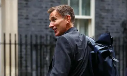  ?? Photograph: Hannah McKay/Reuters ?? ‘Jeremy Hunt should remember that the best alternativ­e to one sort of folly is never to embark on another sort.’