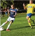  ?? Foto: Norbert Staub ?? Felix Dröge (links) traf für Hurlach im Derby gegen die Spvgg Langerring­en II zum 2:0.