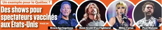  ?? Bruce Sppringste­en
Dave Grohl (Foo Fighters)
Miley Cyrus
Post Malone ??