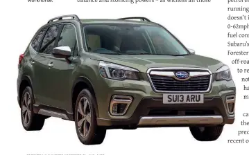  ??  ?? Back on track: Subaru’s latest model is a willing workhorse.