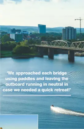  ??  ?? RIGHT The 1901 steel cantilever Alexandra Bridge spanning the Ottawa River between Ottawa, Ontario, and Gatineau, Quebec