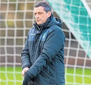  ?? Picture: SNS. ?? Hibs boss Jack Ross led St Mirren to Championsh­ip success.
