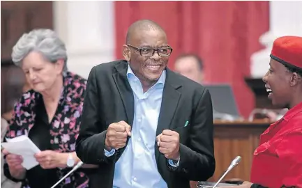  ?? /FACEBOOK ?? The Free State legislatur­e bids farewell to outgoing premier Ace Magashule.