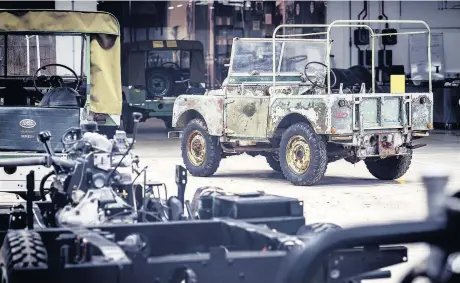  ??  ?? > Land Rover is restoring this car, one of three pre-production Land Rovers shown at the 1948 Amsterdam Motor Show